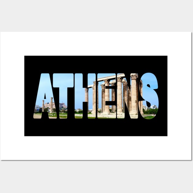 ATHENS - Temple of Zeus Acropolis Greece Wall Art by TouristMerch